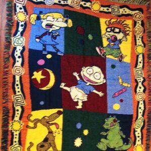 Vintage RUGRATS Tapestry Throw meassures 55" x 44" Brand New Condition
